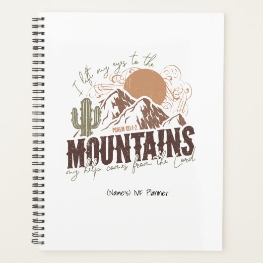 Psalm 123 Personalisierte Christliche IVF/Unfrucht Planer (Vorderseite)