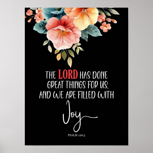 Psalm 126:3 Der Herr hat Großes an uns getan Poster (Vorne)