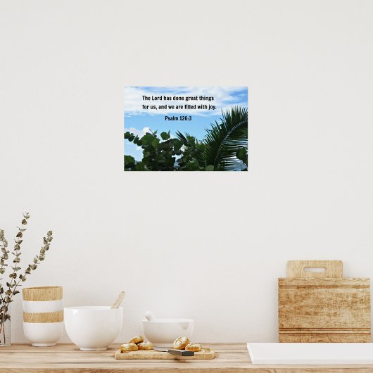 Psalm 126:3 Der Herr hat Großes getan.. Poster (Küche)