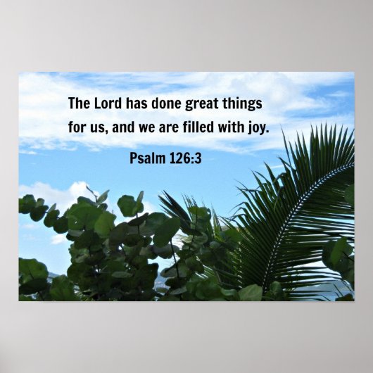 Psalm 126:3 Der Herr hat Großes getan.. Poster (Vorne)