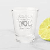 Psalm 126:5 Schrift-Typografie – Ernte in Freude Schnapsglas (Rückseite)