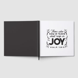 Psalm 126:5 Schrift-Typografie – Ernten in Freude Gästebuch
