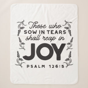 Psalm 126:5 Schrift-Typografie – Ernten in Freude Sherpadecke