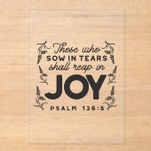 Psalm 126:5 Scripture Typography – Reap in Joy Acryleinladungen (Vorderseite)