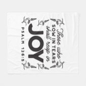 Psalm 126:5 Scripture Typography – Reap in Joy Fleecedecke (Vorderseite (Horizontal))