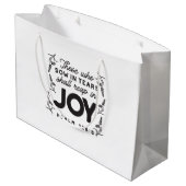 Psalm 126:5 Scripture Typography – Reap in Joy Große Geschenktüte (Rückseite Schrägansicht)