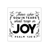 Psalm 126:5 Scripture Typography – Reap in Joy Gummistempel (Prägung)