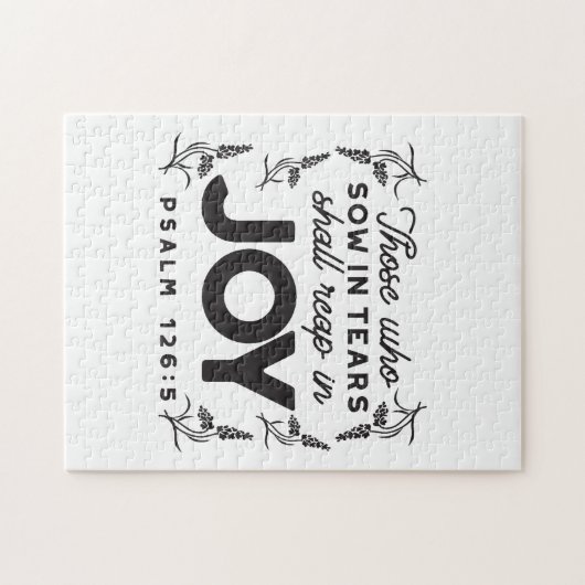 Psalm 126:5 Scripture Typography – Reap in Joy Puzzle (Horizontal)