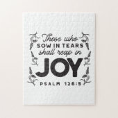 Psalm 126:5 Scripture Typography – Reap in Joy Puzzle (Vertikal)