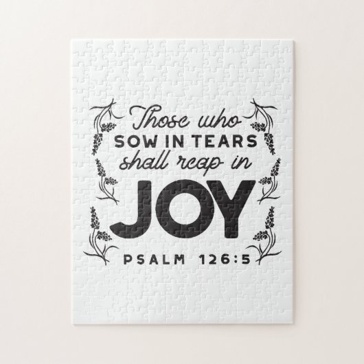 Psalm 126:5 Scripture Typography – Reap in Joy Puzzle (Vertikal)