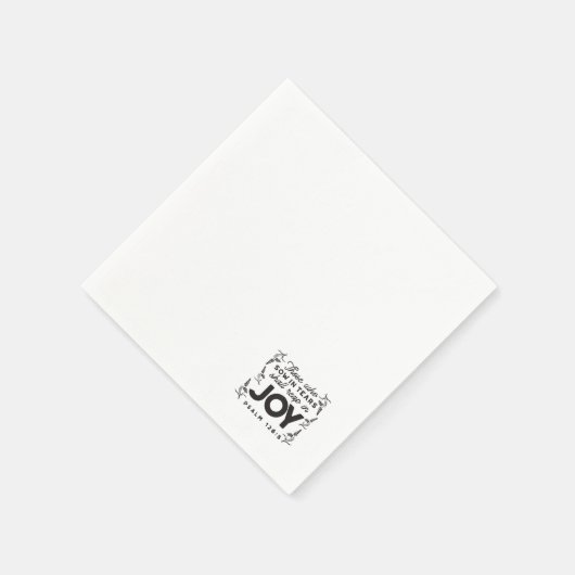 Psalm 126:5 Scripture Typography – Reap in Joy Serviette (Ecke)