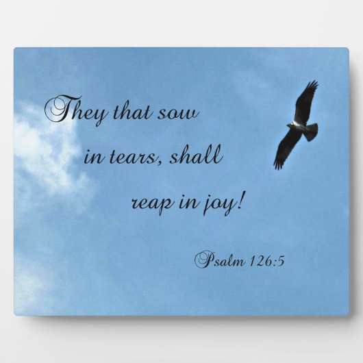 Psalm 126:5 Wer in Tränen sät, wird ernten... Fotoplatte (Vorderseite)