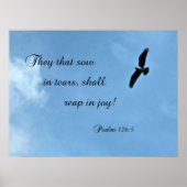 Psalm 126:5 Wer in Tränen sät, wird ernten... Poster (Vorne)