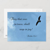 Psalm 126:5 Wer in Tränen sät, wird ernten... Postkarte (Vorne/Hinten)