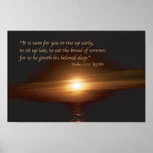 Psalm-127:2 Schrifts-Druck Poster