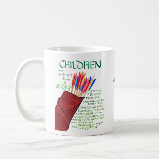 Psalm 127 3-5 Kinder Bibelverse Christlich Kaffeetasse (Links)