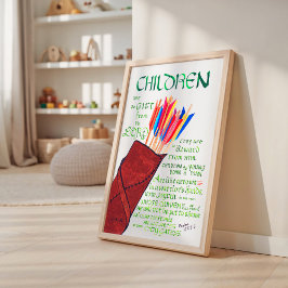 Psalm 127 3-5 Kinder Bibelverse Christlich Poster