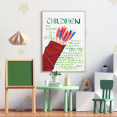 Psalm 127 3-5 Kinder Bibelverse Christlich Poster