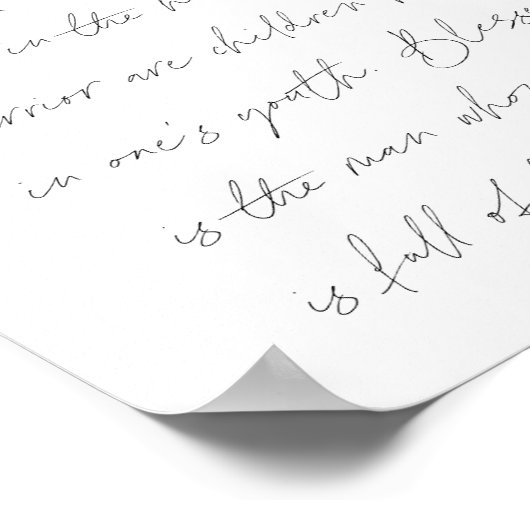 Psalm 127:3-5 Script Poster (Ecke)