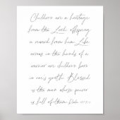 Psalm 127:3-5 Script Poster (Vorne)