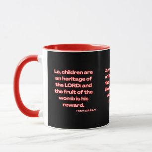 Psalm 127:3 KJV Bibelschrift Zwei-Tone Tasse