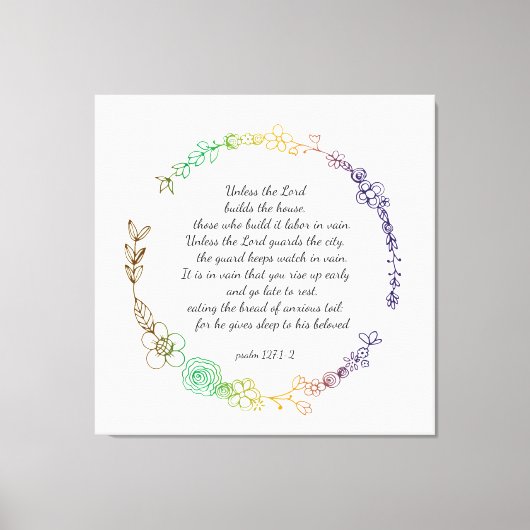 Psalm 127 Leinwand (Vorderseite)