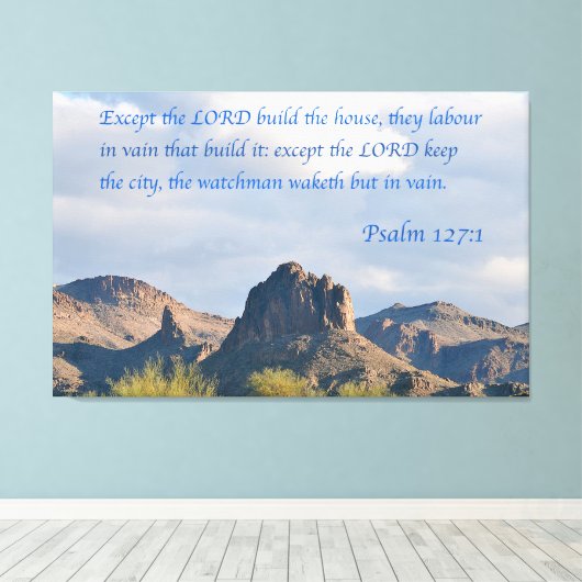 Psalm 127 leinwanddruck (Insitu (Holzboden))
