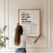 Psalm 127 Minimalistische Christliche Printwerbung Poster