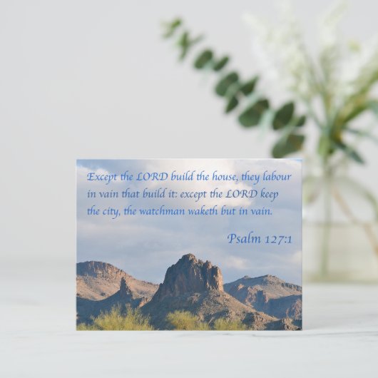 Psalm 127 postkarte (Stehend Vorderseite)