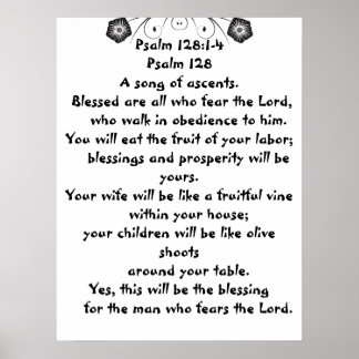 Psalm 128:1-4 poster