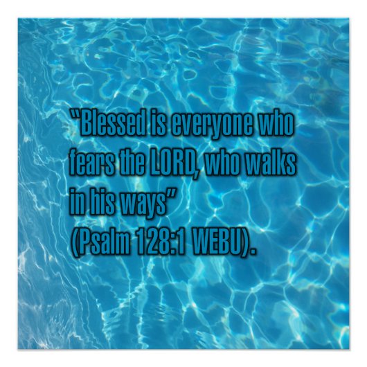 Psalm 128:1 WEBU Poster (Vorderseite)