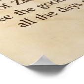 Psalm 128:5 Hebräisch und Englisch Poster (Ecke)