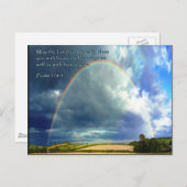 Psalm 128:5 Regenbogen Postkarte (Vorne/Hinten)
