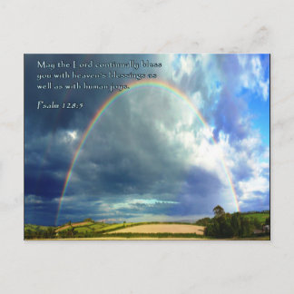 Psalm 128:5 Regenbogen Postkarte