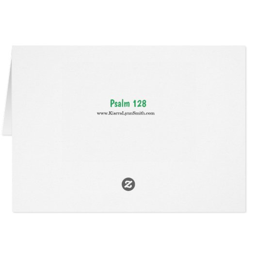 Psalm 128 Notecard (Rückseite Horizontal)