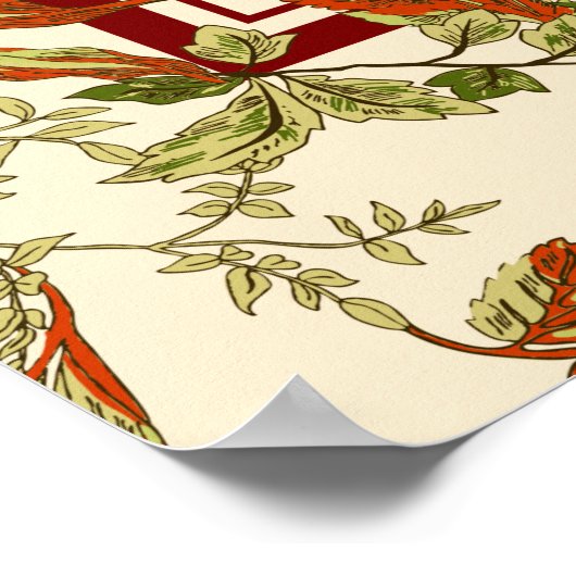 Psalm 128 Segen auf Hebräisch und Englisch Art Pri Poster (Ecke)