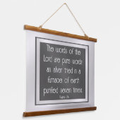 Psalm 12:6 wandteppich mit holzrahmen (Gewinkelt)
