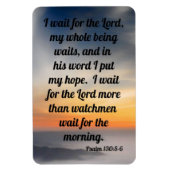 Psalm 130:5-6 magnet (Vertikal)