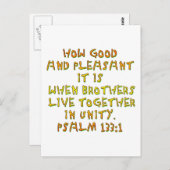Psalm 133:1 postkarte (Vorne/Hinten)