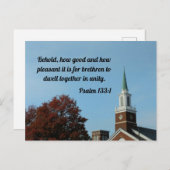 Psalm 133:1 Siehe, wie gut und wie angenehm Postkarte (Vorne/Hinten)