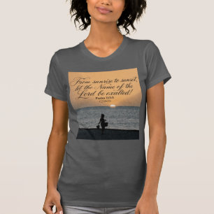 Psalm 133:3-inspirierte christliche Bibel T-Shirt
