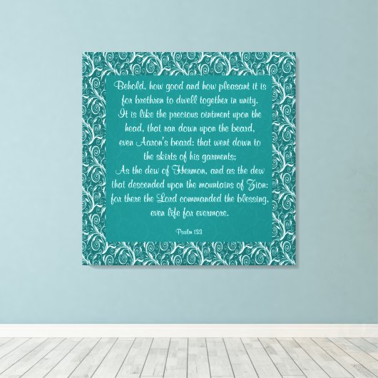 Psalm 133 leinwanddruck (Insitu (Holzboden))