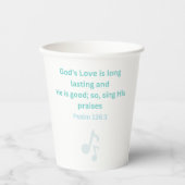 Psalm 136:1 Papiertasse Pappbecher (Vorderseite)