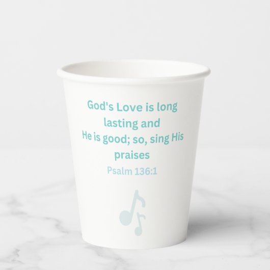 Psalm 136:1 Papiertasse Pappbecher (Vorderseite)