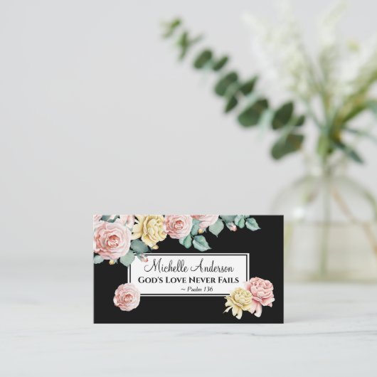 Psalm 136 Gottes Liebe Versage nie, wunderschöne B Visitenkarte (Stehend Vorderseite)