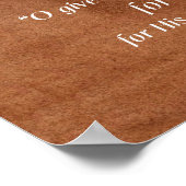 Psalm 136 Schrift Gebt Dank Eichen Acorns Eichenba Poster (Ecke)