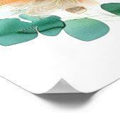 Psalm 136 Seine Liebe hält für immer blumenweiß Poster (Ecke)