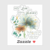 Psalm 136 Seine Liebe hält für immer die Schrift Aufkleber (Blatt)