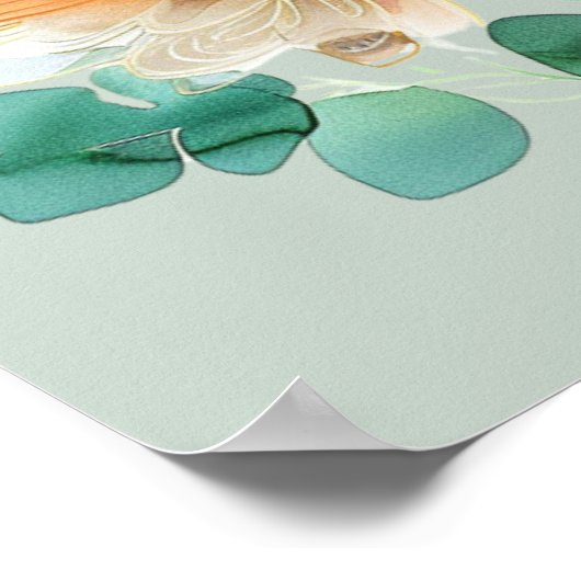 Psalm 136 Seine Liebe hält für immer grün Poster (Ecke)