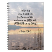 Psalm 138:3 Du hast mich zu einem kühlen Sonnenunt Notizblock (Vorderseite)